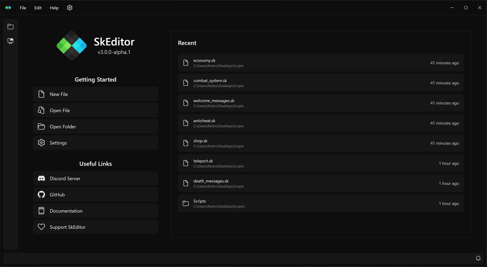 New SkEditor