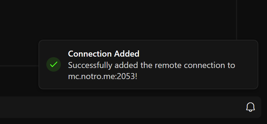 A toast notification